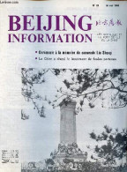 Beijing Information N°21 26 Mai 1980 - Cérémonie à La Mémoire Du Camarade Liu Shaoqi - Eloge Funèbre Prononcé Par Le Vic - Other Magazines