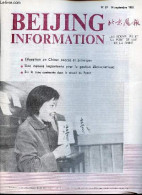 Beijing Information N°37 14 Septembre 1981 - Entretiens Tripartites Du Kampuchéa à Singapour - Déclaration Commune - Le  - Autre Magazines