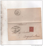 1884 LETTERA CON ANNULLO CAMPOGALLIANO MODENA - Marcophilie