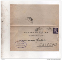 1946 LETTERA CON ANNULLO MILANO - Poststempel