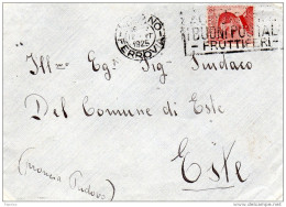 1925 LETTERA CON ANNULLO MILANO + TARGHETTA - Poststempel