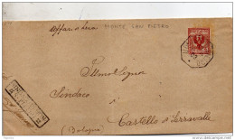 1903   LETTERA CON ANNULLO  OTTAGONALE MONTE S.PIETRO BOLOGNA - Marcophilie