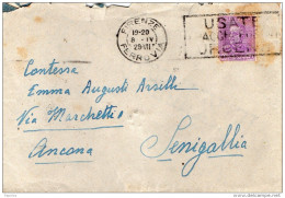 1929   LETTERA CON ANNULLO FIRENZE + TARGHETTA - Marcophilie