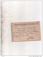 1890 SOCIETÀ DANTESCA ITALIANA - Historische Documenten