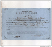 1870 SOCIETÀ DI BANCA S. VANNI E COMP. PISA - Historische Dokumente
