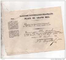 1840 GABINET LITTERAIRE FRANCAIS - Documentos Históricos