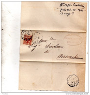 1905  LETTERA CON ANNULLO  OTTAGONALE  POMPIANO BRESCIA DENTELLATURA SPOSTATA - Marcofilie