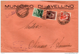 1950   LETTERA CON ANNULLO AVELLINO - 1946-60: Storia Postale