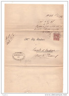 1897  LETTERA CON ANNULLO  OTTAGONALE GRISIGNANO DI ZOCCO VICENZA - Storia Postale