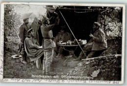 52283011 - Militaer  Briefkasten Am Offiziersunterstand Feldpost WK I  AK - Postal Services