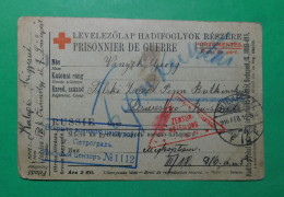 Red Cross / Prisonnier De Guerre / Russia (Petrograd) , Hungary (Budapest) 1916 - Zensur, Cenzor, Censure - Covers & Documents