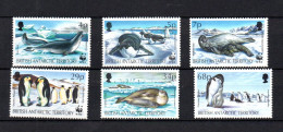 British Antarctic Territory 1992 Set WWF/Seals/Nature Stamps (Michel 193/98) MNH - Ungebraucht