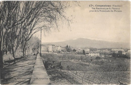 CPA - CARPENTRAS - Vue Panoramique Du Ventoux  Prise De La Promenade Des Platanes - Carpentras