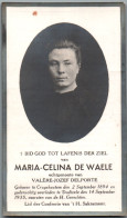 Bidprentje Kruishoutem - De Waele Maria Celina (1894-1935) - Devotion Images