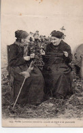 Les Landes Animée Vieilles Landaises Filant à La Quenouille Coiffe Folklore - Other & Unclassified