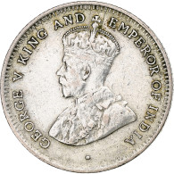 Sri Lanka , George V, 25 Cents, 1925, Londres, Argent, TTB+, KM:105a - Colonias