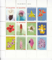 2014 St. Maarten Flowers Miniature Sheet Of 12 MNH - Curazao, Antillas Holandesas, Aruba