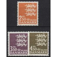 Dänemark 1972 Kleines Reichswappen 526/28 Postfrisch - Unused Stamps