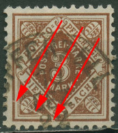 Württemberg Dienstmarken 1921 Mit Plattenfehler 158 I Gestempelt - Usados