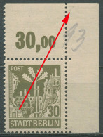 SBZ Berlin & Brandenburg 1945 Eiche 7 Aa Wbz Ecke Druckerzeichen K Postfrisch - Berlijn & Brandenburg