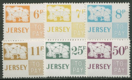 Jersey Portomarken 1974/75 Landkarte Dezimalwährung P 15/20 Postfrisch - Jersey