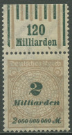 Deutsches Reich 1923 Korbdeckel Walze Oberrand 326 AW OR 1'4'1/1'5'1 Postfrisch - Ungebraucht