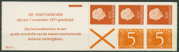 Niederlande 1971 Königin Juliana Markenheftchen MH 11 Postfrisch (C95984) - Booklets & Coils