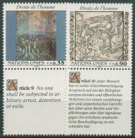 UNO Genf 1990 Erklärung Der Menschenrechte Gemälde 192/93 Zf Postfrisch - Unused Stamps