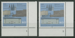 Bund 1988 Universität Köln Formnummer 1370 Ecke 4 FN 1,2 Postfrisch (E1687) - Unused Stamps