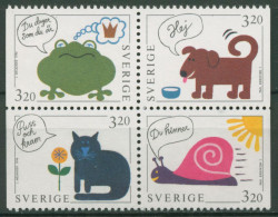 Schweden 1994 Grußmarken Tierzeichnungen 1836/39 ZD Postfrisch - Unused Stamps