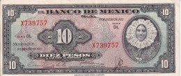 BILLETE DE MEXICO DE 10 PESOS DEL AÑO 1953 EN CALIDAD EBC (XF) (BANKNOTE) - México