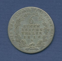 Preußen 1/6 Taler 1816 A, Friedrich Wilhelm III. J 31 Ss/ Fast Ss (m3228) - Monedas Pequeñas & Otras Subdivisiones