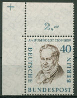 Berlin 1957 A. V. Humboldt 171 Ecke 1 Oben Links, Durchgezähnt Postfrisch - Neufs