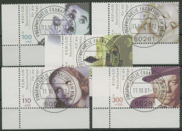 Bund 2001 Wohlfahrt: Filmschauspieler 2218/22 Ecke 3 Mit TOP-Stempel (E3371) - Used Stamps