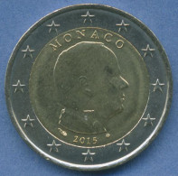 Monaco 2 Euro 2015 Fürst Albert II., St Lose In Kapsel (m5771) - Mónaco