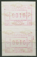 Finnland ATM 1988 FINLANDIA '88 Paar Zusammenhängend ATM 4 IX Postfrisch - Automaatzegels [ATM]