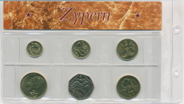 Zypern 2002/2004 Kursmünzen 1 - 50 Cents, St (m5775) - Cyprus