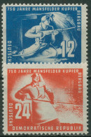 DDR 1950 750 Jahre Mansfelder Kupferschieferbergbau 273/74 Mit Falz - Unused Stamps