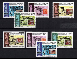Bhutan Michel Nummer 744 - 747 A+ B Postfrisch - Bhoutan