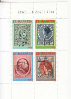 2014 St. Maarten Stamps On Stamps Miniature Sheet Of 4 MNH - Curaçao, Nederlandse Antillen, Aruba