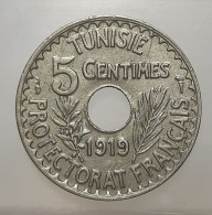 (M#01146) - Tunisie - 5 Centimes 1919 – Muhammad Al-Nasir – Protectorat Français - Tunesien