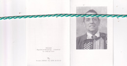 Matthieu Lambert-Noben, Tilleur 1930, Oostende 1995. Accordeonist. Foto - Obituary Notices