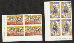 Non-dentelé/Année 1977-N°671/672 Neufs**MNH/imperforate : Riders - Les Cavaliers - Série Complète : Blocs De 4 (gb) - Algerije (1962-...)