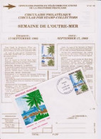 TAHITI - Circulaire Philatélique N°82-08 Du 17 Septembre 1982 + Enveloppe 1er Jour "Semaine De L'Outre-Mer"_T.Doc33 - Briefe U. Dokumente