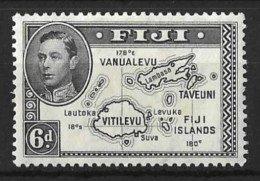 FIJI....KING GEORGE VI..(1936-52..)...6d.....DIE II......P13.5.....SG261......(CAT.VAL.£11..)....MH.... - Fiji (...-1970)