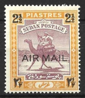 SUDAN....KING GEORGE V...(1910-36..)...AIR MAIL...CAMEL......2 & HALFp ON 2P.......SG58......MH... - Soedan (...-1951)