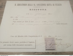 1869 R.EDUCATORIO DELLA SS. CONCEZIONE DETTA DI FULIGNO - Historical Documents