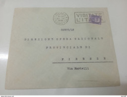 1939 LETTERA INTESTATA VILLA AMALIA CON ANNULLO ROMA + TARGHETTA VISITATE L'ITALIA - Poststempel