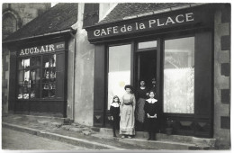 NOYANT D'ALLIER - Devanture De Magasin - Epicerie Mercerie AUCLAIR - Café De La Place - CARTE PHOTO - Other & Unclassified