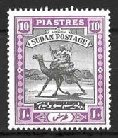 SUDAN....KING GEORGE VI...(1936-52..)....CAMEL......10p.......SG46a.....(CAT.VAL.£20.).......MH... - Soudan (...-1951)